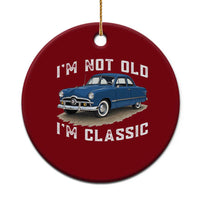 I'm Not Old I'm Classic Ceramic Ornament Vintage 1949 Classic American Coupe Car