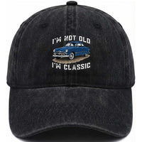 I'm Not Old I'm Classic Washed Cotton Baseball Cap Vintage 1949 Classic American Coupe Car