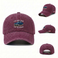 I'm Not Old I'm Classic Washed Cotton Baseball Cap Vintage 1949 Classic American Coupe Car