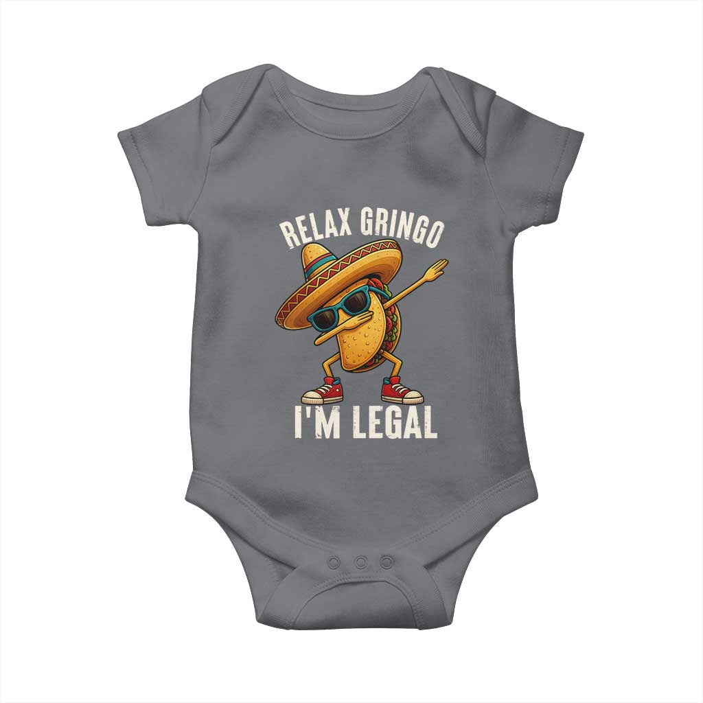 Relax Ringo I'm Legal Baby Onesie Funny Mexican Taco Lover - Wonder Print Shop