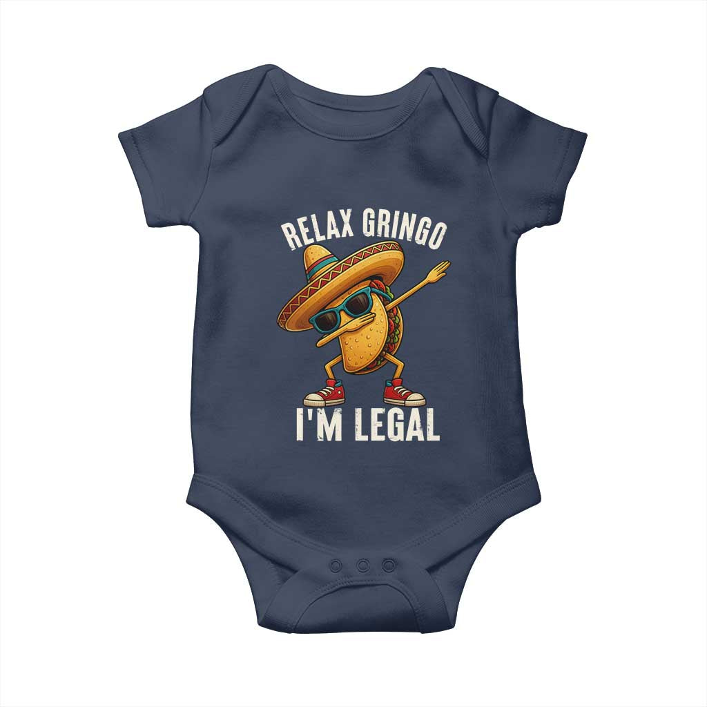Relax Ringo I'm Legal Baby Onesie Funny Mexican Taco Lover - Wonder Print Shop