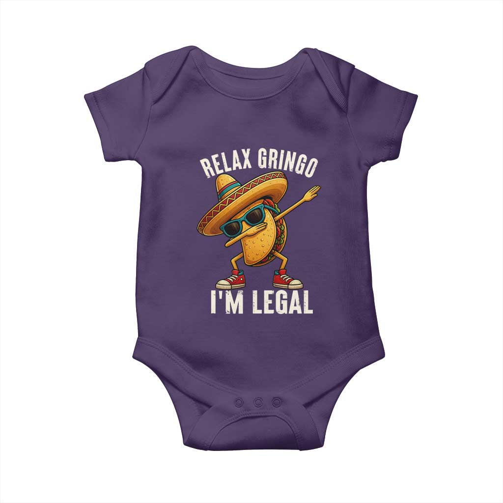 Relax Ringo I'm Legal Baby Onesie Funny Mexican Taco Lover - Wonder Print Shop
