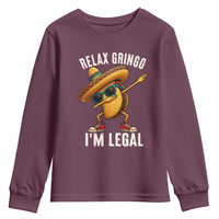 Relax Ringo I'm Legal Youth Sweatshirt Funny Mexican Taco Lover - Wonder Print Shop