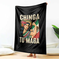 Chinga Tu Maga Protest Throw Blanket Funny Mexican Women - Wonder Print Shop