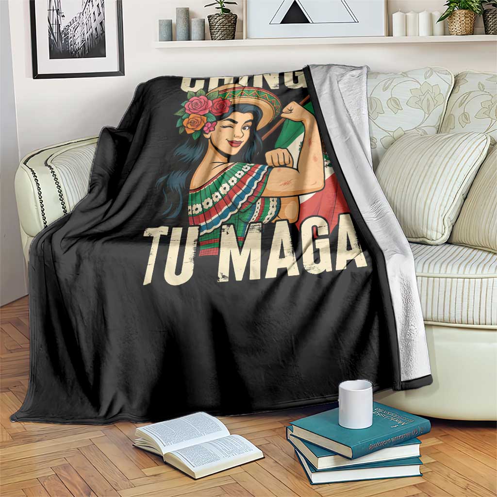 Chinga Tu Maga Protest Throw Blanket Funny Mexican Women - Wonder Print Shop