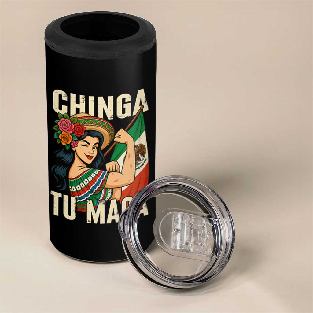 Chinga Tu Maga Protest 4 in 1 Can Cooler Tumbler Funny Mexican Women - Wonder Print Shop