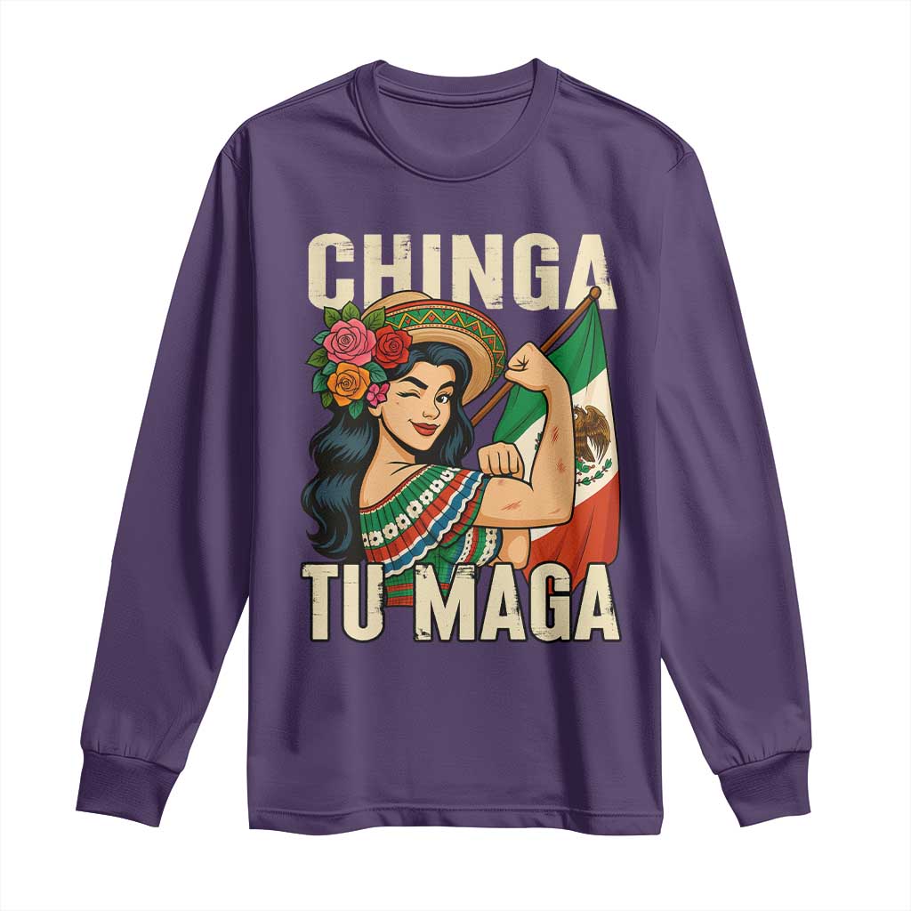 Chinga Tu Maga Protest Long Sleeve Shirt Funny Mexican Women - Wonder Print Shop