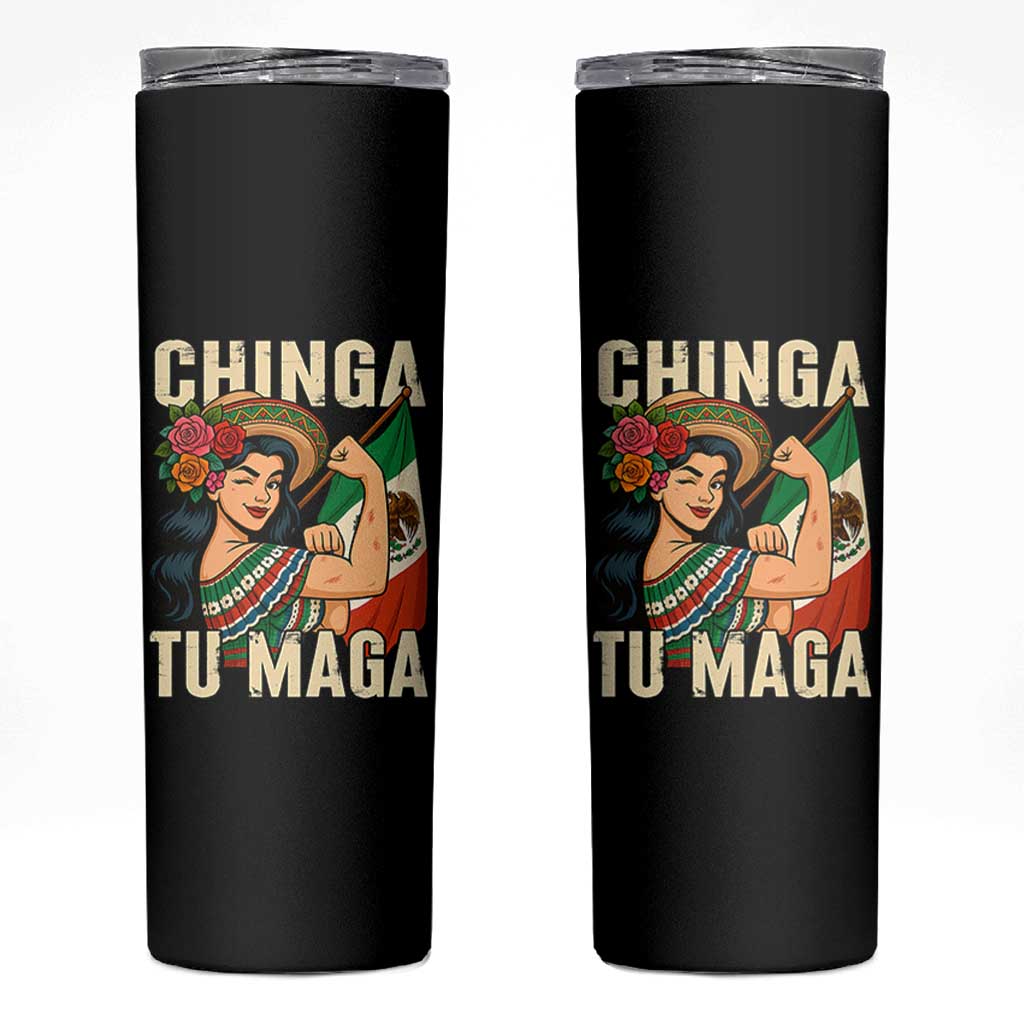 Chinga Tu Maga Protest Skinny Tumbler Funny Mexican Women - Wonder Print Shop
