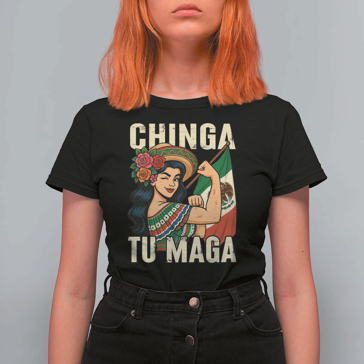 Chinga Tu Maga Protest T Shirt For Women Funny Mexican Women - Wonder Print Shop