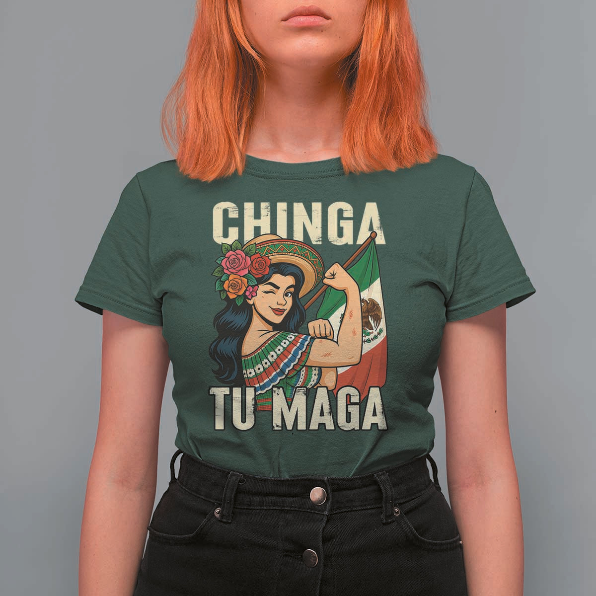 Chinga Tu Maga Protest T Shirt For Women Funny Mexican Women - Wonder Print Shop