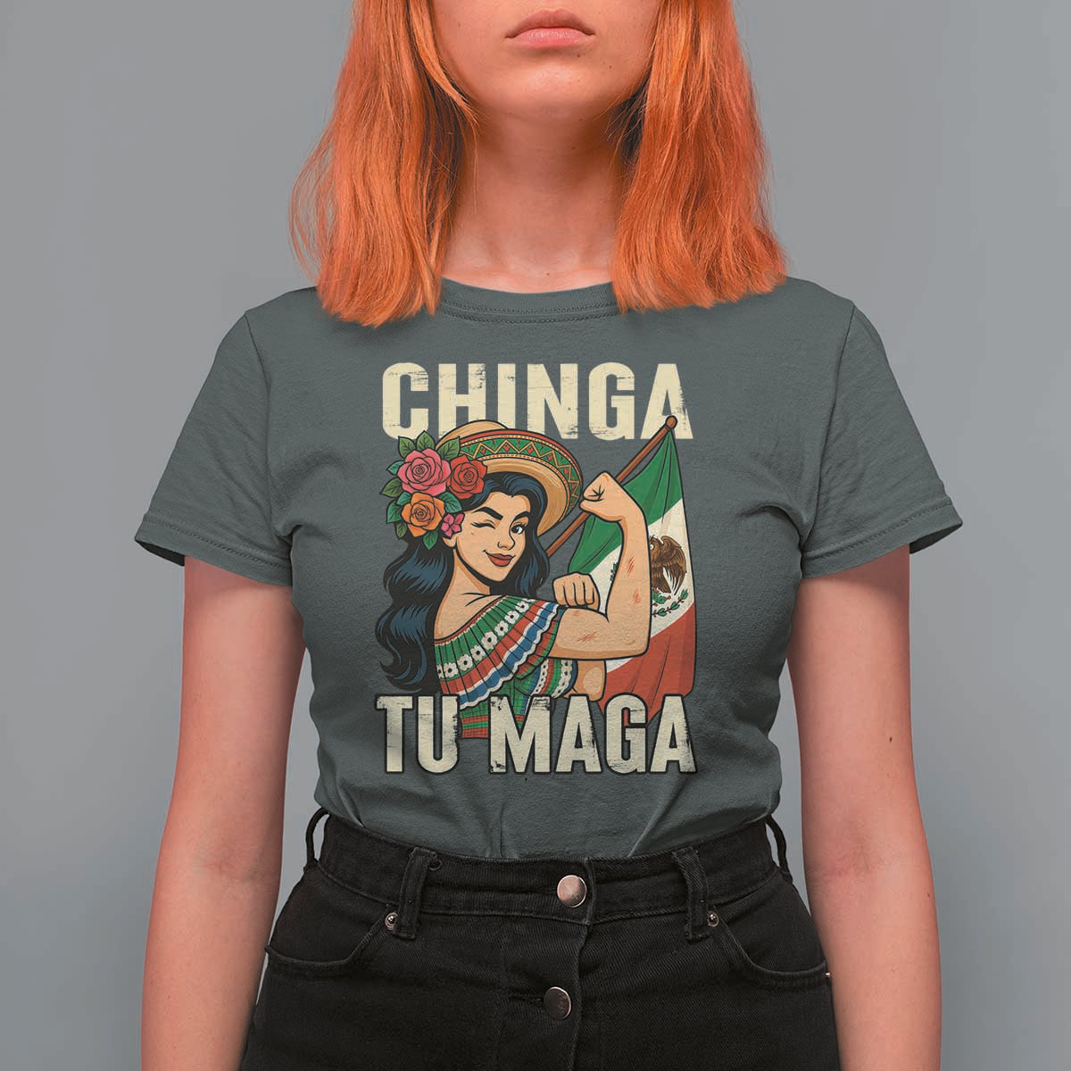 Chinga Tu Maga Protest T Shirt For Women Funny Mexican Women - Wonder Print Shop