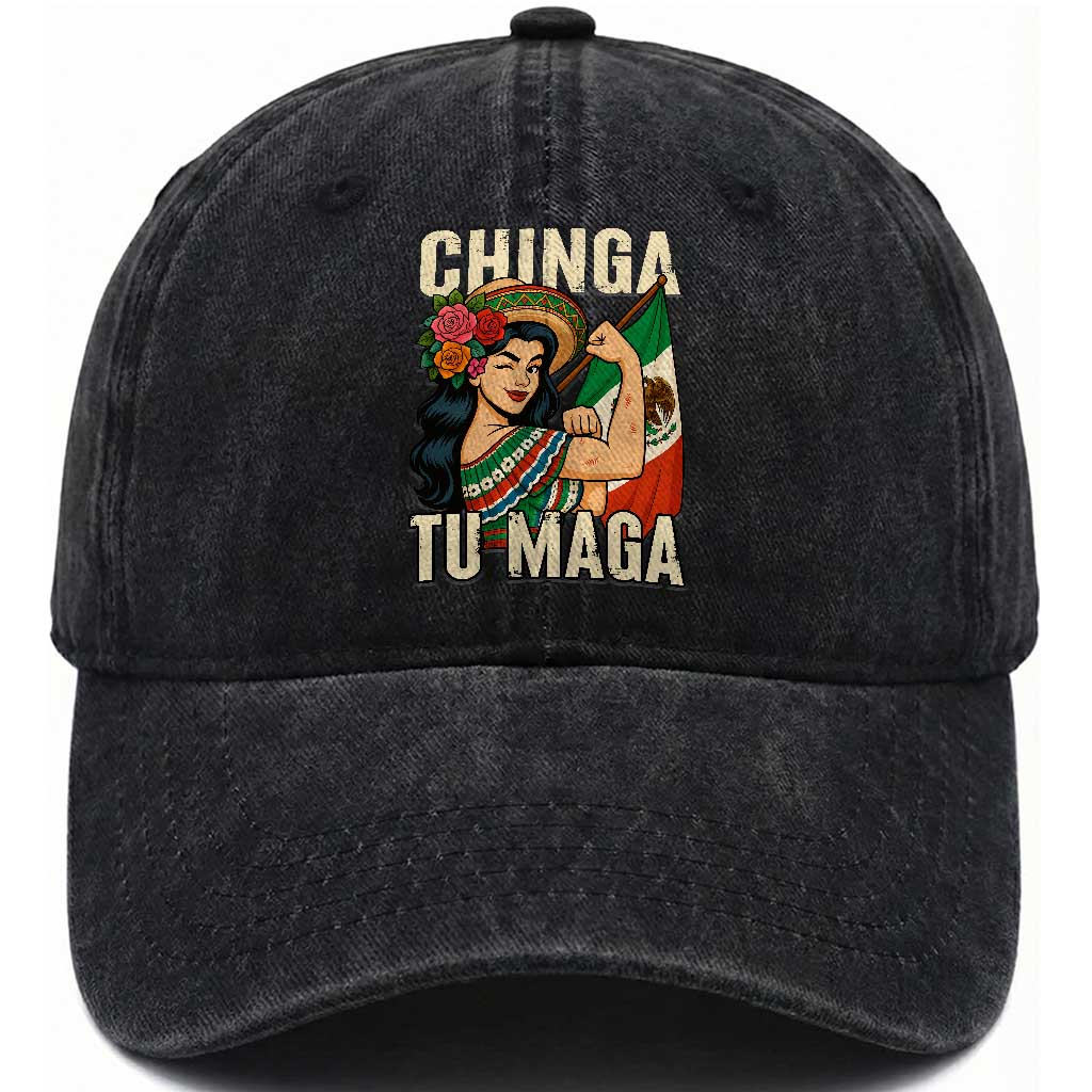 Chinga Tu Maga Protest Washed Cotton Baseball Cap Funny Mexican Women