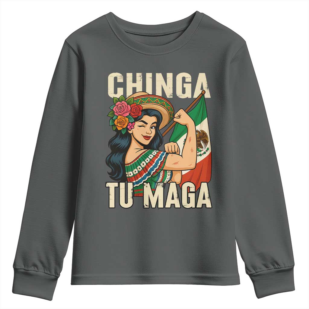 Chinga Tu Maga Protest Youth Sweatshirt Funny Mexican Women - Wonder Print Shop