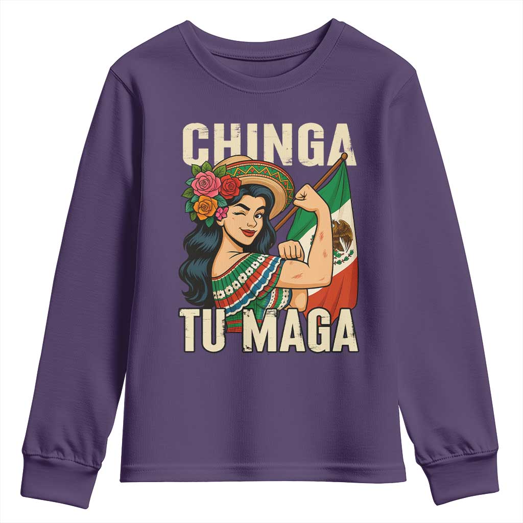 Chinga Tu Maga Protest Youth Sweatshirt Funny Mexican Women - Wonder Print Shop