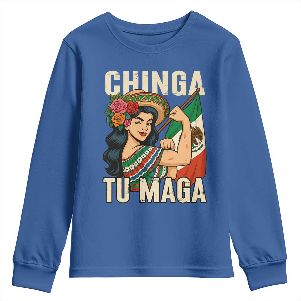 Chinga Tu Maga Protest Youth Sweatshirt Funny Mexican Women - Wonder Print Shop