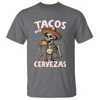 Tacos and Cervezas T Shirt Funny Skeleton Drinking Beer Lovers - Wonder Print Shop