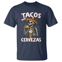 Tacos and Cervezas T Shirt Funny Skeleton Drinking Beer Lovers - Wonder Print Shop
