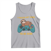 I Paused My Game To Be Here Tank Top Funny Sloth Gamer Video Games - Wonder Print Shop