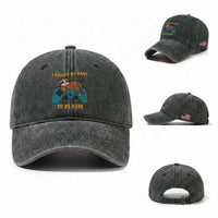 I Paused My Game To Be Here Washed Cotton Baseball Cap Funny Sloth Gamer Video Games