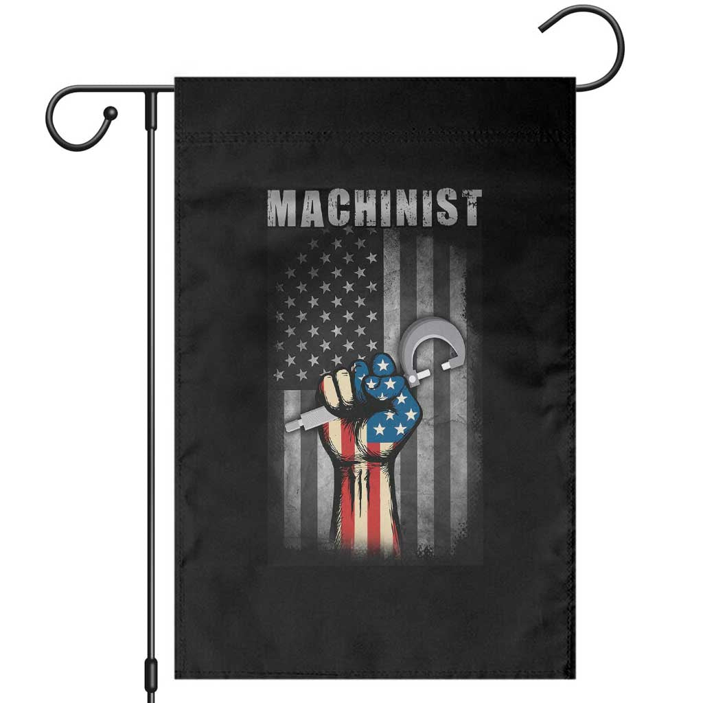 Machinist Patriotic US Flag Garden Flag - Wonder Print Shop