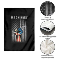 Machinist Patriotic US Flag Garden Flag - Wonder Print Shop