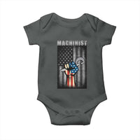 Machinist Patriotic US Flag Baby Onesie - Wonder Print Shop