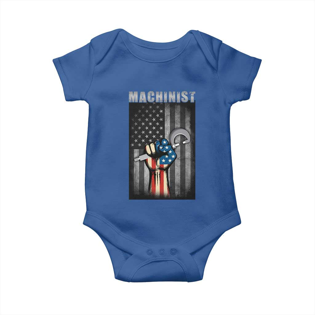 Machinist Patriotic US Flag Baby Onesie - Wonder Print Shop