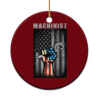 Machinist Patriotic US Flag Ceramic Ornament - Wonder Print Shop