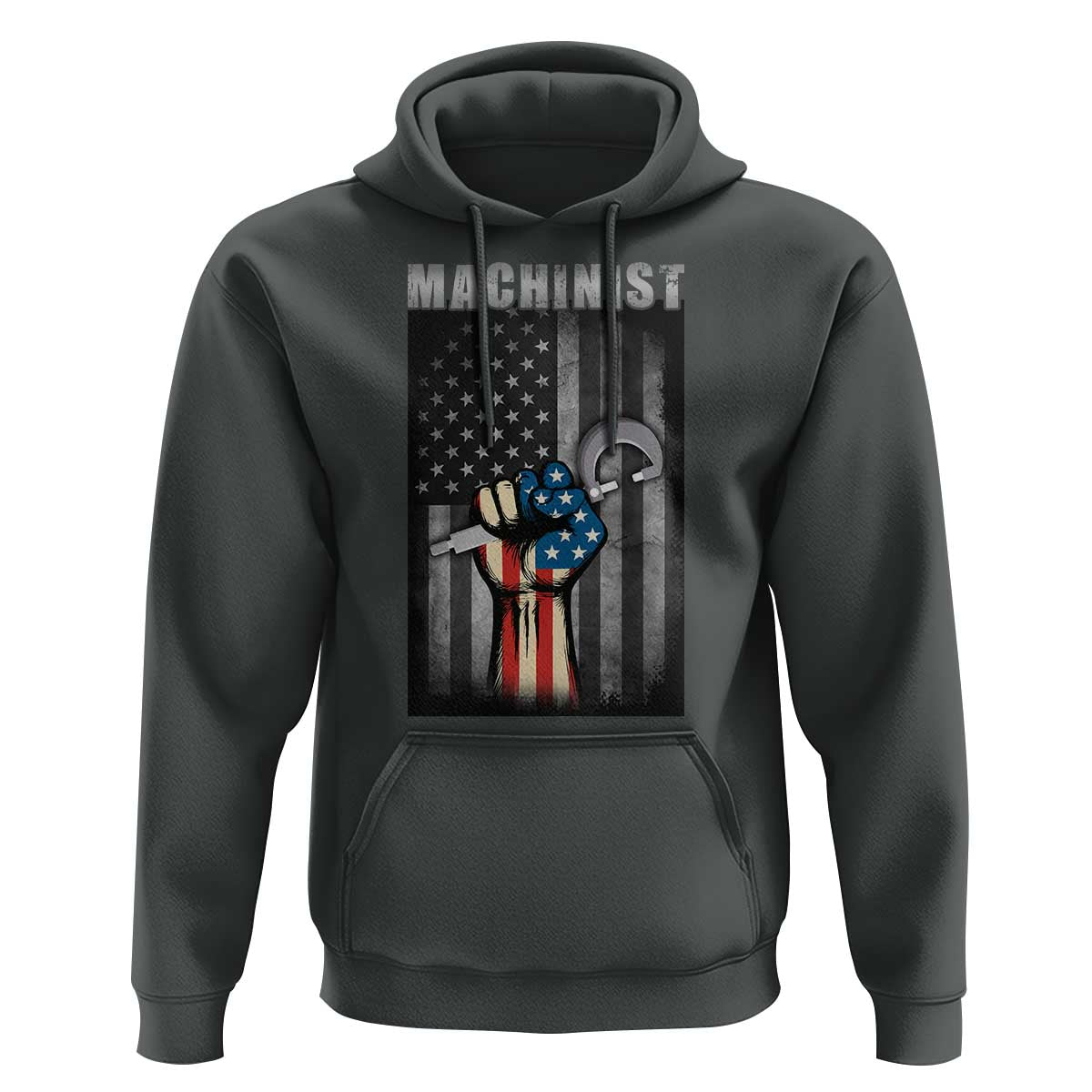 Machinist Patriotic US Flag Hoodie - Wonder Print Shop