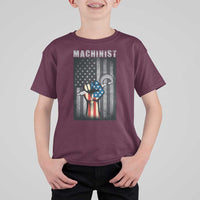 Machinist Patriotic US Flag T Shirt For Kid - Wonder Print Shop