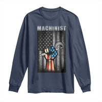 Machinist Patriotic US Flag Long Sleeve Shirt - Wonder Print Shop