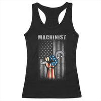 Machinist Patriotic US Flag Racerback Tank Top - Wonder Print Shop