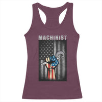 Machinist Patriotic US Flag Racerback Tank Top - Wonder Print Shop