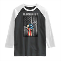 Machinist Patriotic US Flag Raglan Shirt - Wonder Print Shop
