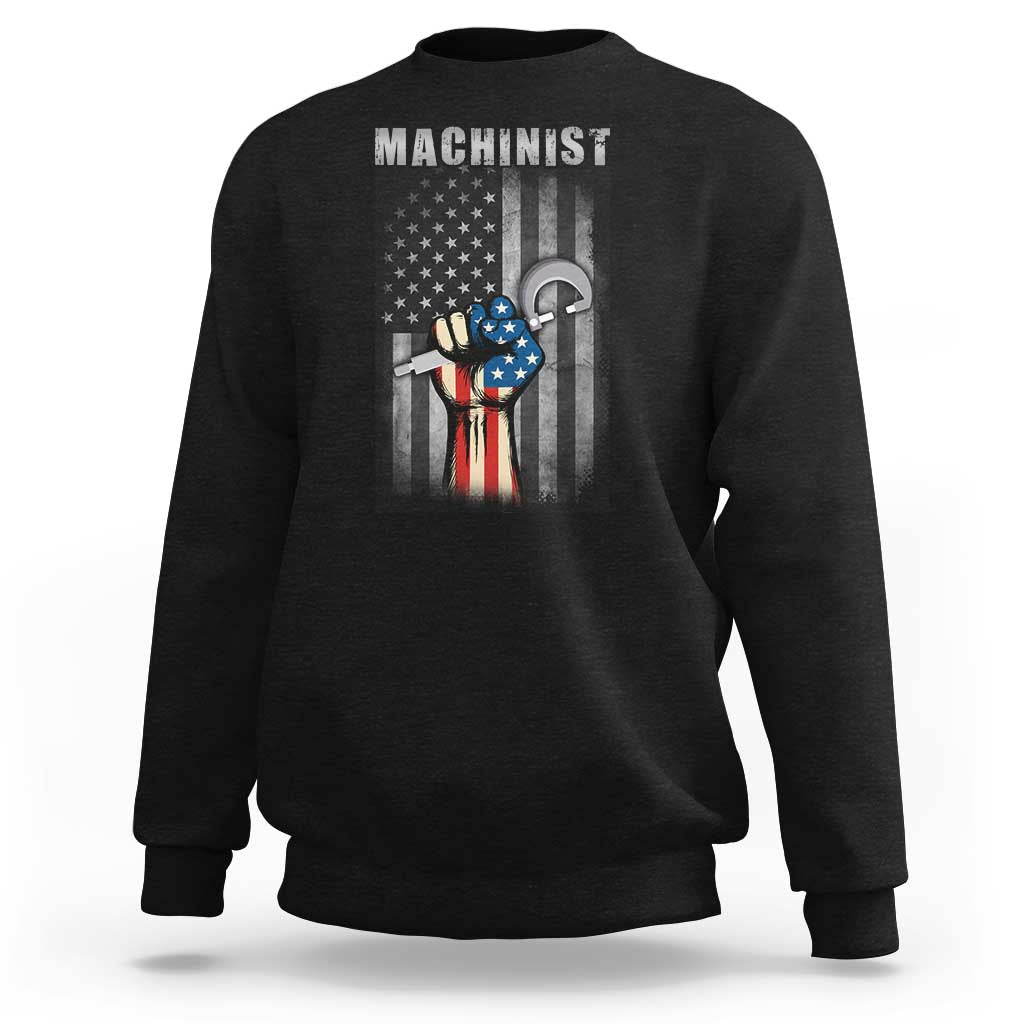Machinist Patriotic US Flag Sweatshirt - Wonder Print Shop