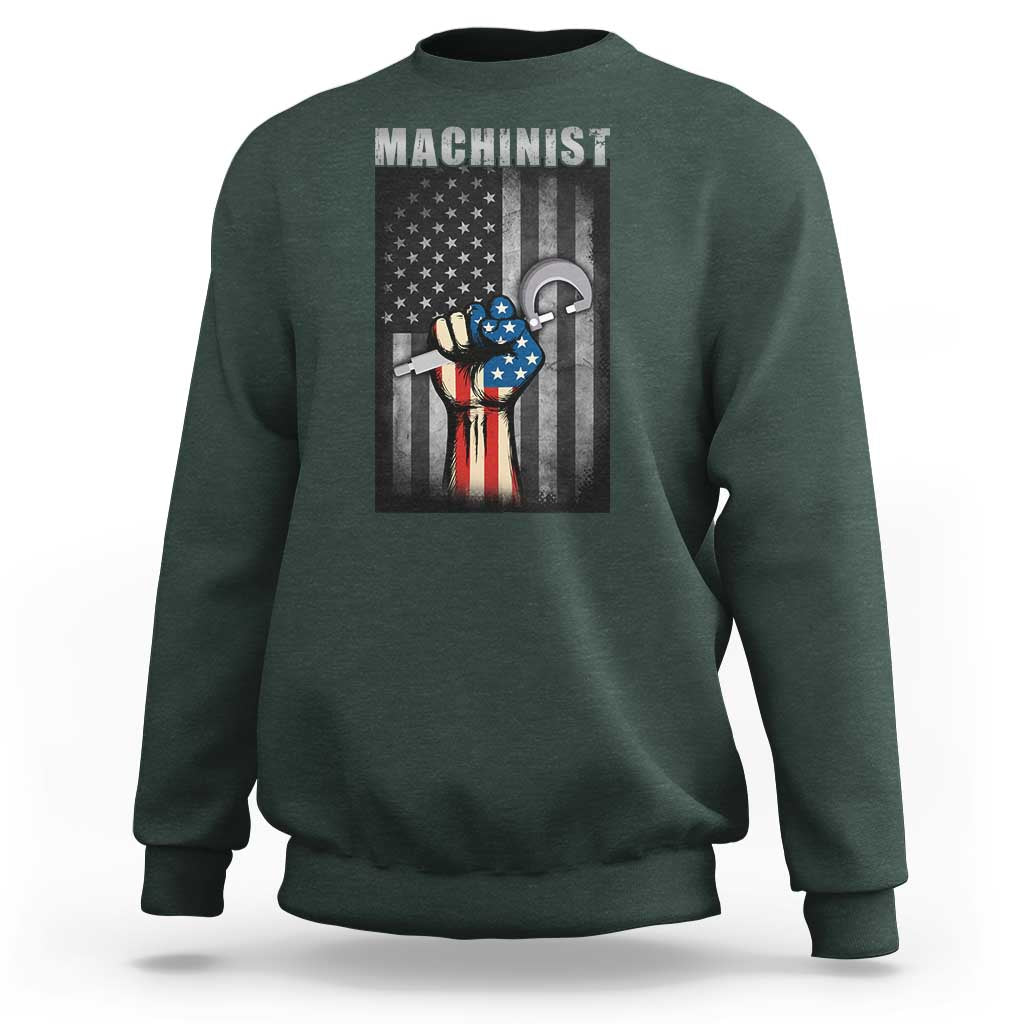 Machinist Patriotic US Flag Sweatshirt - Wonder Print Shop