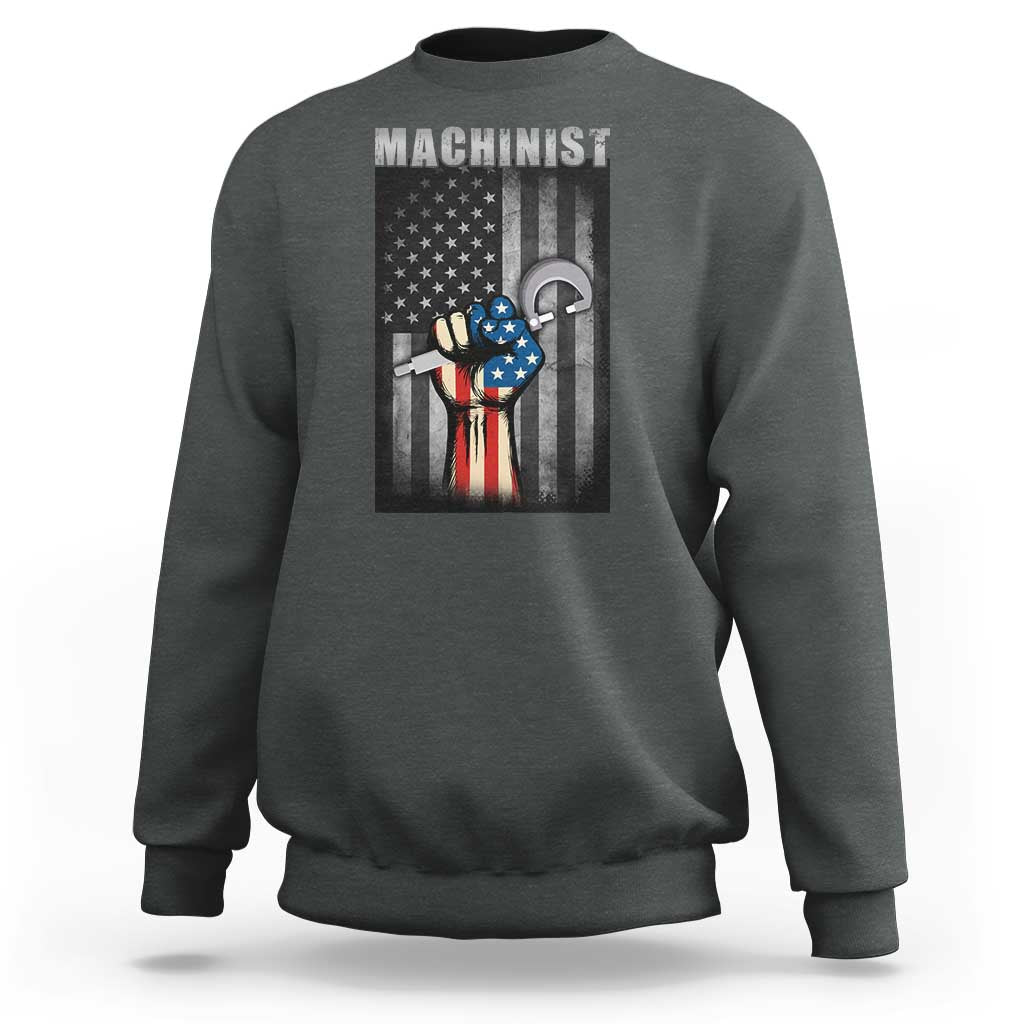 Machinist Patriotic US Flag Sweatshirt - Wonder Print Shop