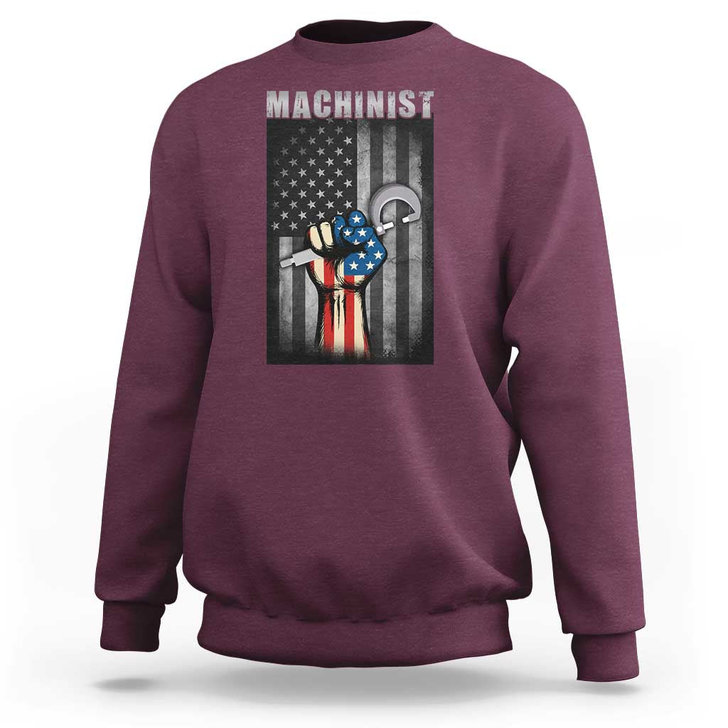 Machinist Patriotic US Flag Sweatshirt - Wonder Print Shop