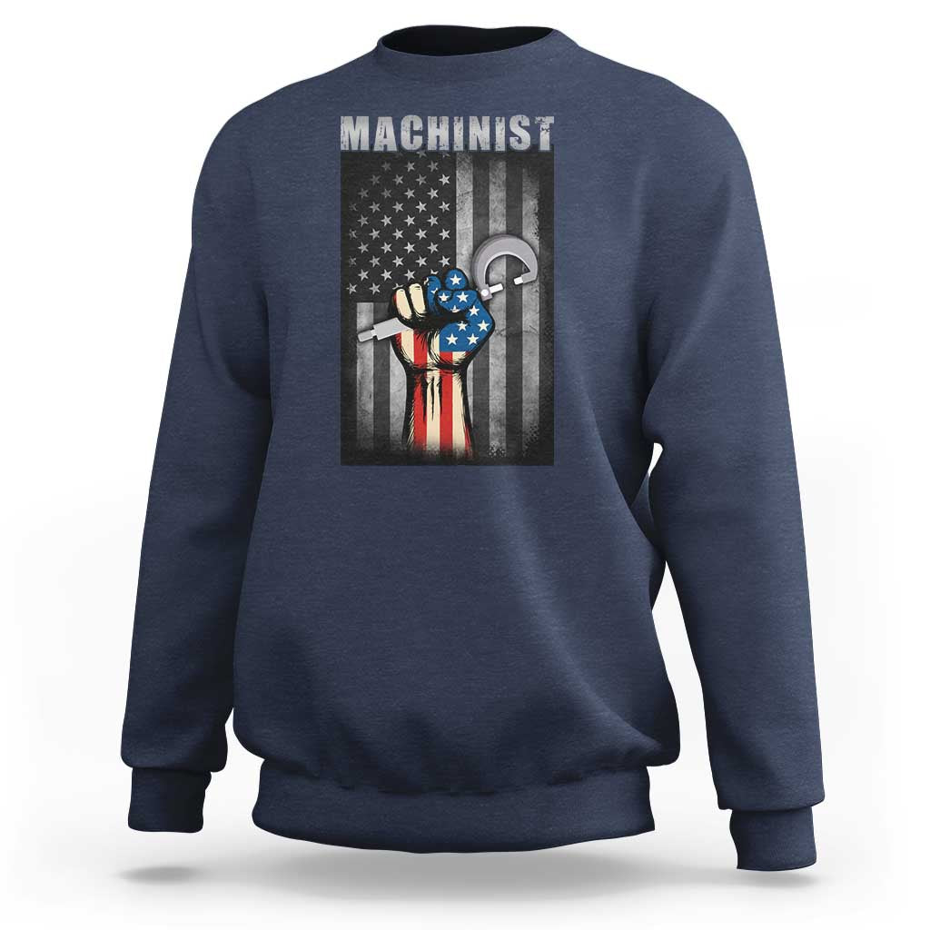 Machinist Patriotic US Flag Sweatshirt - Wonder Print Shop