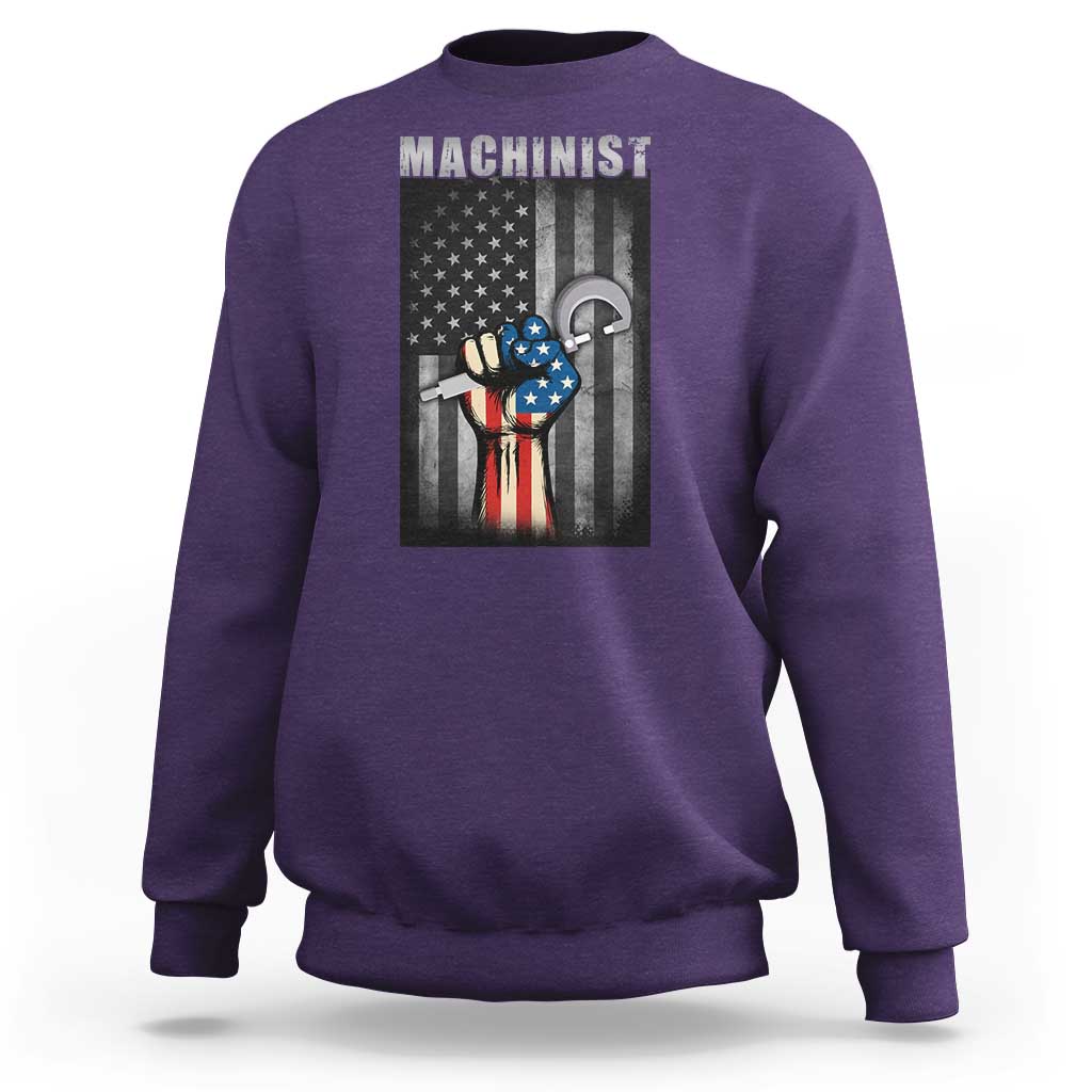Machinist Patriotic US Flag Sweatshirt - Wonder Print Shop