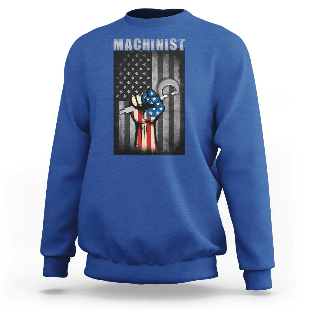 Machinist Patriotic US Flag Sweatshirt - Wonder Print Shop