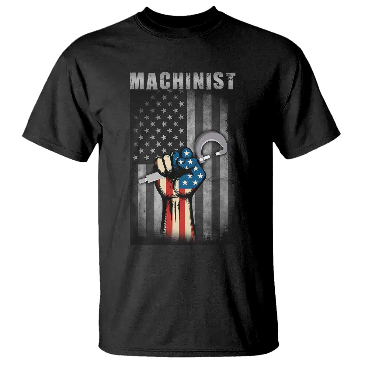Machinist Patriotic US Flag T Shirt - Wonder Print Shop