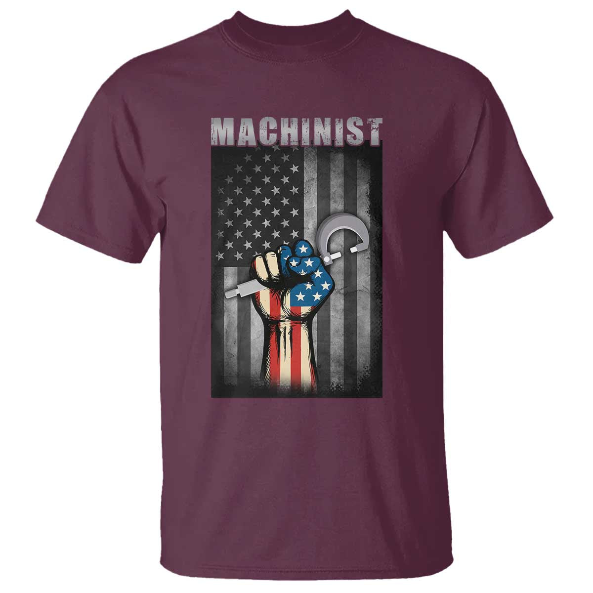 Machinist Patriotic US Flag T Shirt - Wonder Print Shop