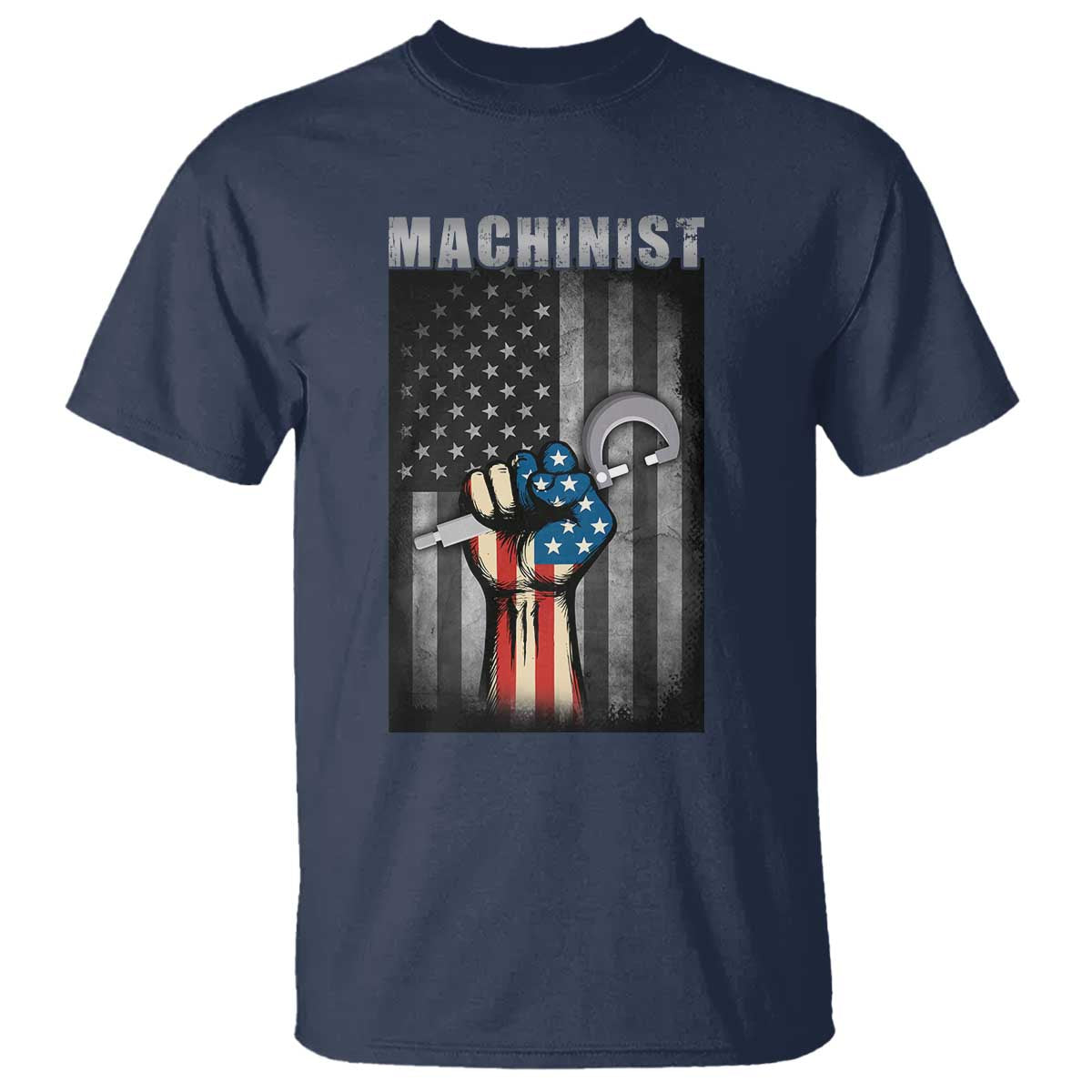 Machinist Patriotic US Flag T Shirt - Wonder Print Shop