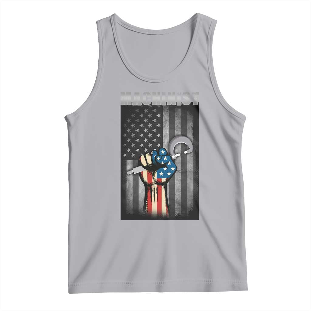 Machinist Patriotic US Flag Tank Top - Wonder Print Shop