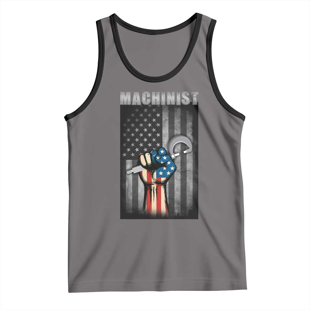 Machinist Patriotic US Flag Tank Top - Wonder Print Shop