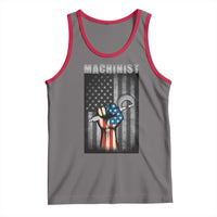 Machinist Patriotic US Flag Tank Top - Wonder Print Shop