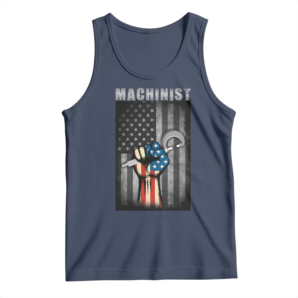 Machinist Patriotic US Flag Tank Top - Wonder Print Shop