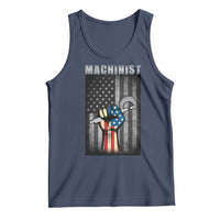 Machinist Patriotic US Flag Tank Top - Wonder Print Shop