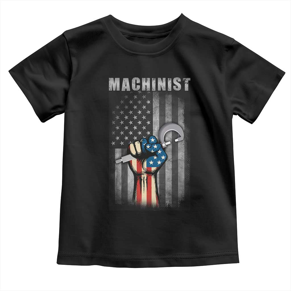 Machinist Patriotic US Flag Toddler T Shirt - Wonder Print Shop
